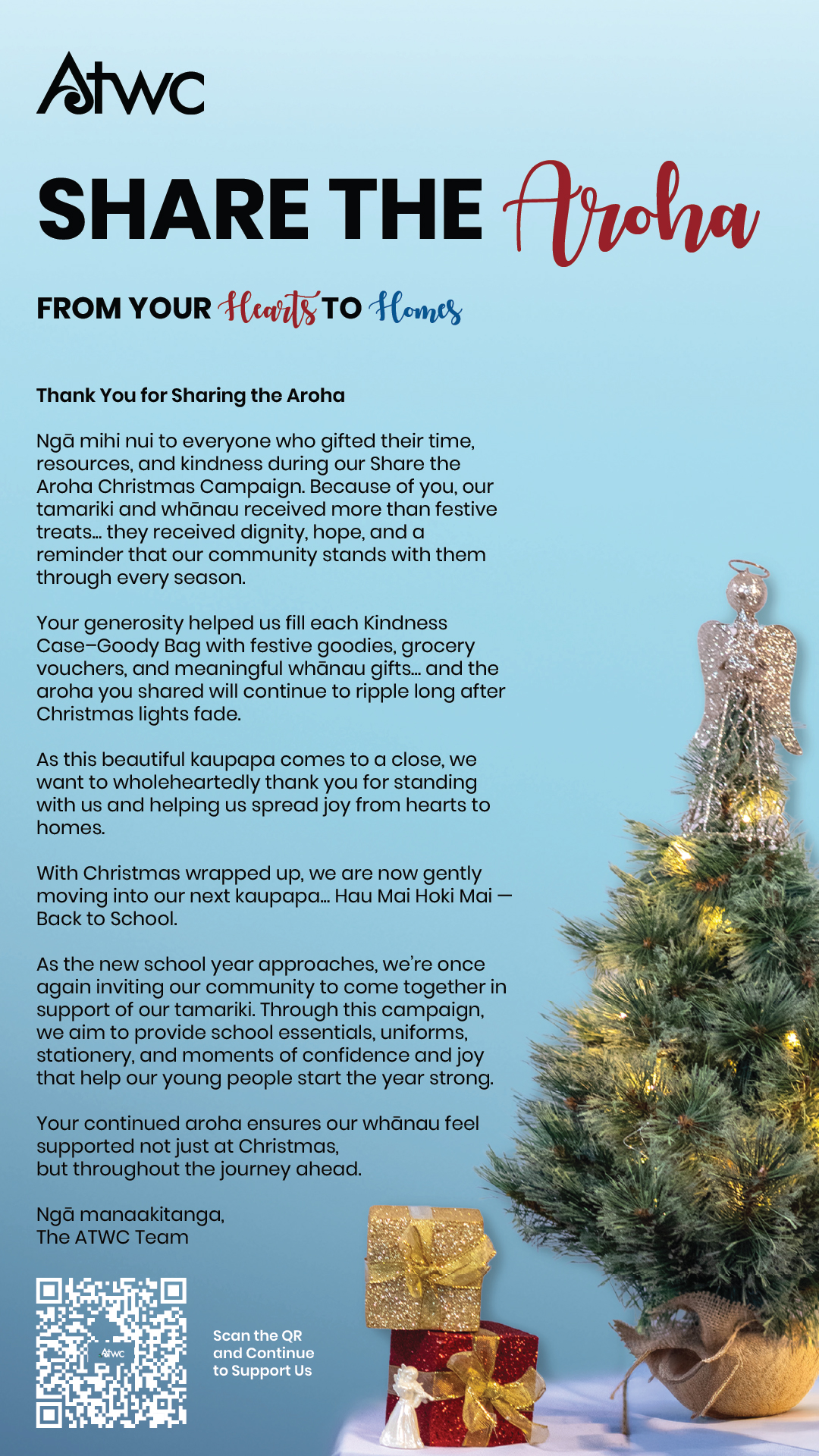 farewell landing page